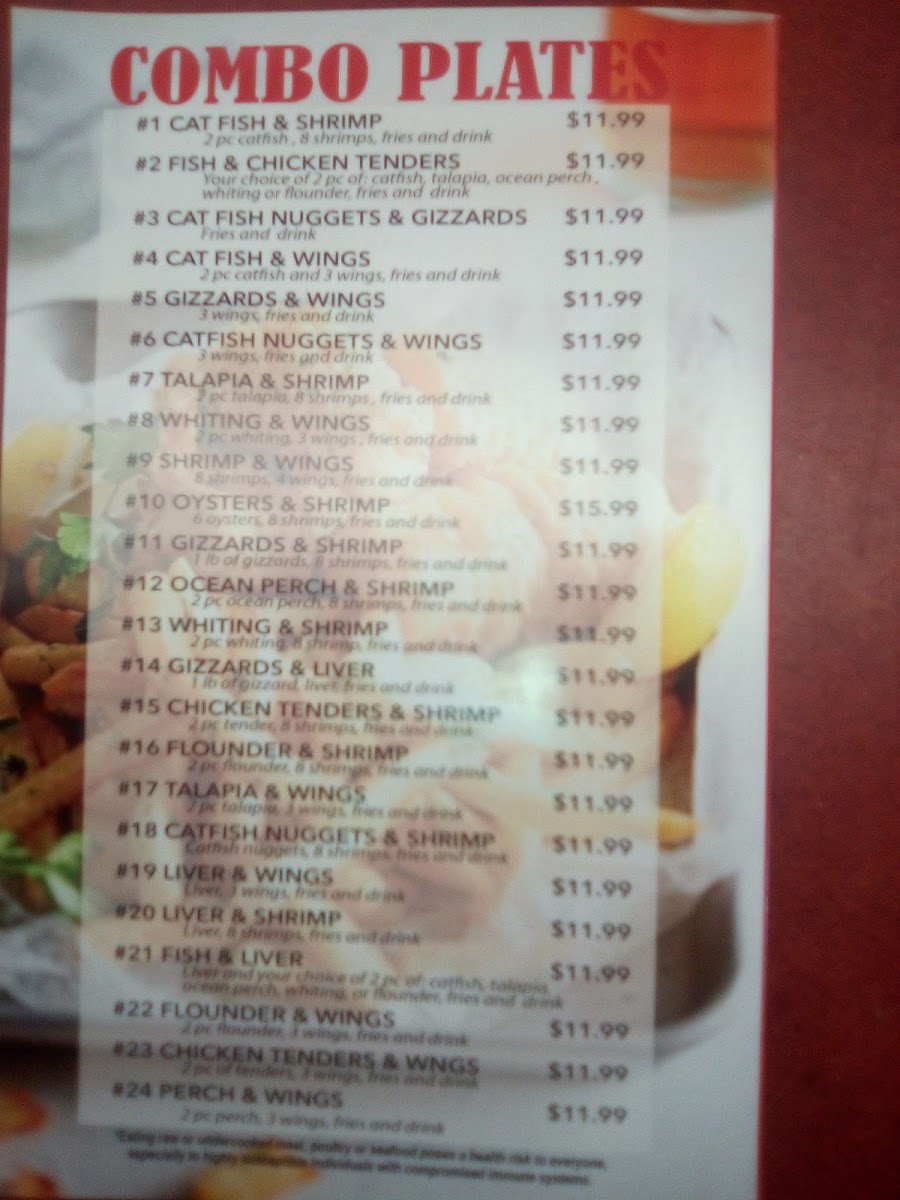Snappers Seafood & Chicken Menu - Image 3